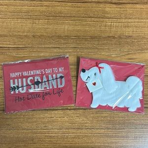 ❤️💘 2 Beautiful Papyrus Valentine’s Day cards new in plastic protectors